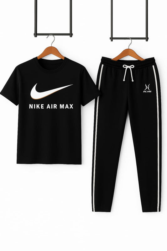 "Nike Air Max & Pic Mee Tracksuit Set – Stylish Black Sportswear"