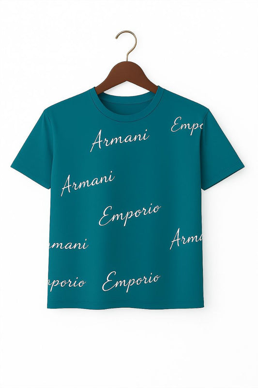 Zing Blue  Fabric Pic Mee Armani T-Shirt