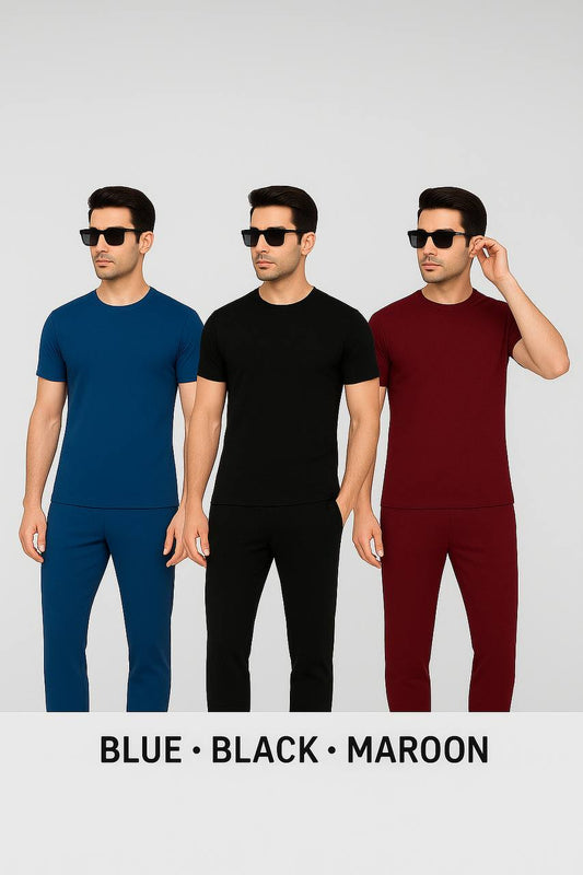 “Pic Mee – Pack of 3 Premium Track Suits (Black, Blue, Maroon)”